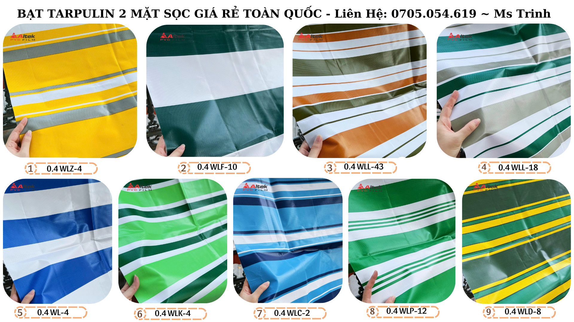 Cung cấp bạt tarpaulin nhiều màu giá sale sập sàn